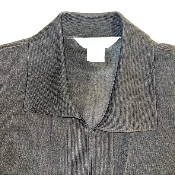 Exclusively Misook Black Open Front Long Sleeve Cardigan Sz M - Picture 2 of 10